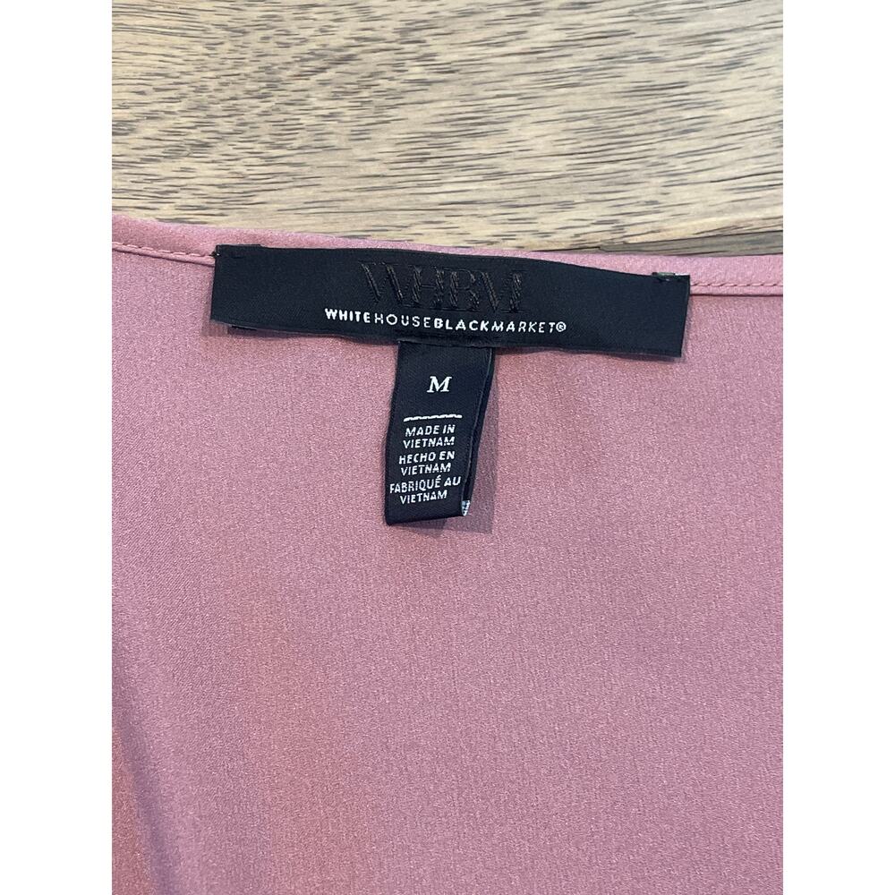 White House Black Market Satin Mauve‑Pink Top – Size M - Picture 6 of 7